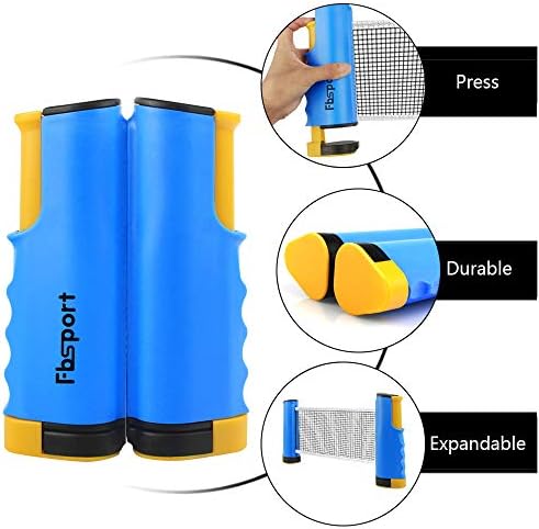 FBSPORT Ping Pong Paddle Set, Portable Table Tennis Set with Retractable Net,Rackets,Balls and Carry Bag for Indoor/Outdoor Games - Image 2