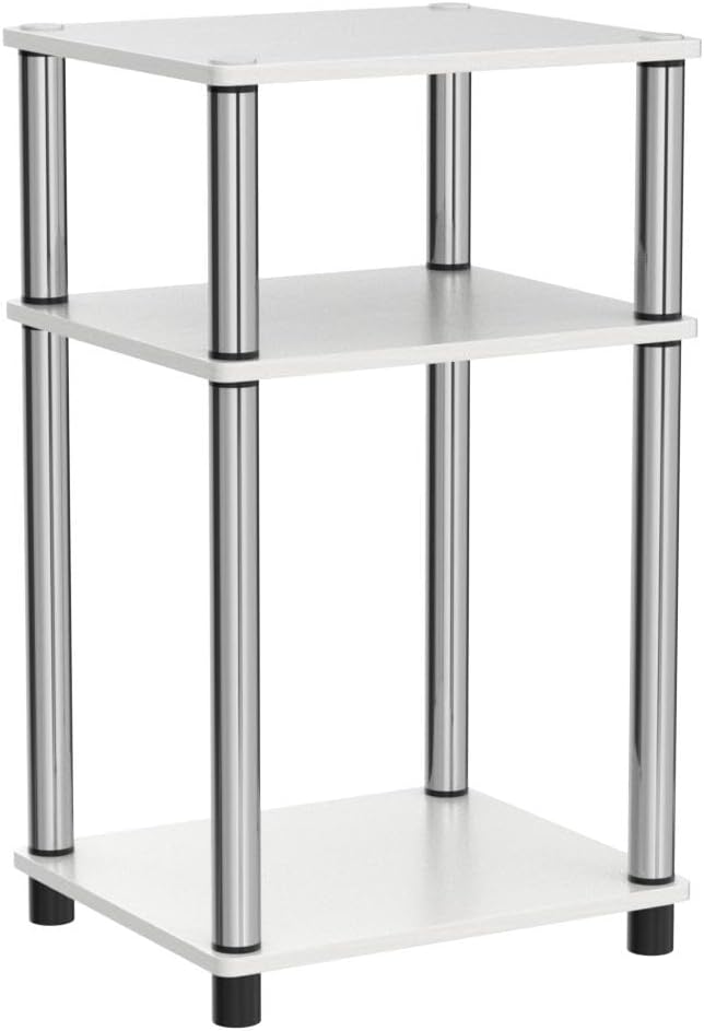 Furinno JUST Toolless 3-Tier Side Table Set of 2, Open Shelf, White Oak - Image 4