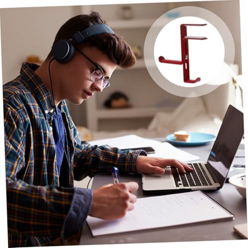 Lurrose Adjustable Headphone Rack Metal Under Desk Clamp Punch-Free Hook for Headsets Suitable for Gamers and Home Office Space-Saving Design - Image 4