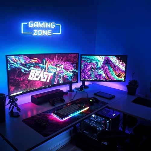 Kavaas Game Zone Neon Sign for Gameroom Wall Decor LED Light Signs - Gaming Zone Neon Sign for Teen Boy Bedroom- Best Gamer Gifts for Teenager, Kids - Image 2