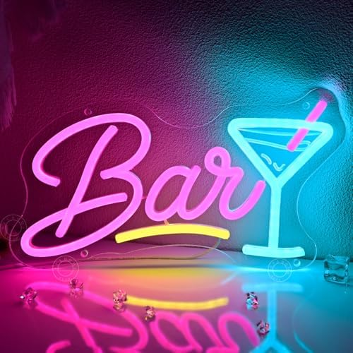 SYLHOME Bar Led Neon Light Sign Home Champagne Beer Wine Bar Pub Wall Decor - Image 4