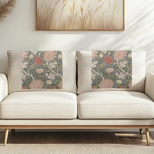 Hydrangea Tree Branch Print Recliner Headrest Cover 3 Pack - Image 2