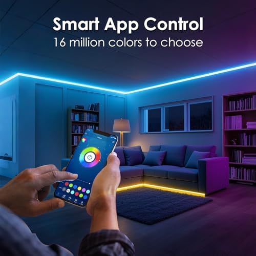 hyrion Alexa LED Strip Lights for Bedroom 200ft, Smart Wireless RGB - Image 5