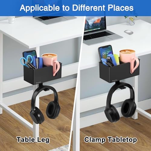 Rosyline 3-in-1 Clip-on Cup Holder for Desk with Desktop Organizer - Image 4
