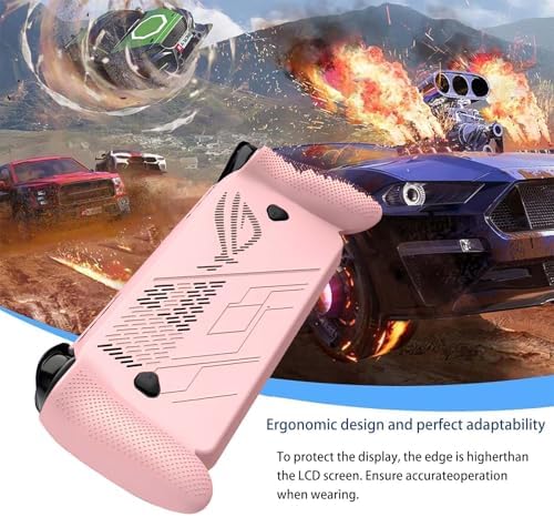 Case for ASUS ROG Xbox Ally X,NOUKAJU Game Console Case with Keycaps,Anti-Drop, Anti-Scratch,Shockproof,Silicone Protective Cover for ASUS ROG Xbox Ally X Handheld Video Game Console(Pink) - Image 7