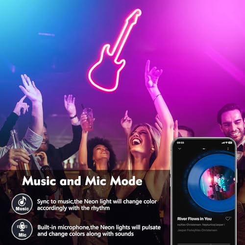 20Ft Neon Rope Lights,Flexible Led Rope Lights Control with App/Remote,Multiple Modes Rope Lights,IP65 Outdoor Waterproof,Music Sync Light Strip for Bedroom - Image 5