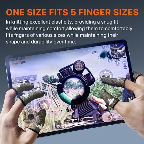Jwh Ultra Thin Pure Silver Fiber Mobile Phone Gaming Accessories Finger Thumb Sleeves,Breathable,Silky,6 Pack Guantes para Dedos Gamer,Dedales Gamer Profesionales,Finger Gloves,for Pubg Gaming Cots - Image 6