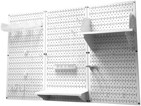 Wall Control 4 ft. Metal Pegboard Organizer - Standard Tool Storage Kit & Spray Can Holder Bracket for Pegboard & Slotted Tool Board - White - Image 3