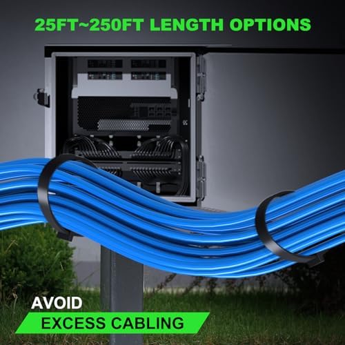 CableGeeker Cat 6 Ethernet Cable 150 ft, High Speed 10Gbps CCA Internet Network Cable, 24AWG Heavy Duty Patch Cord, UTP LAN Internet Patch Cable for Router, Modem, PS5/4, Xbox, Server, Blue - Image 5