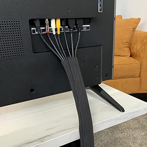 Hook and Loop Cable Sleeve by Wrap-It Storage - 120" x 4.5" Black - Image 6