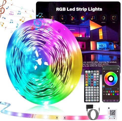 GANZQH 65.6FT Led Lights for Bedroom, Color Changing RGB Led Strip Lights by Unknown