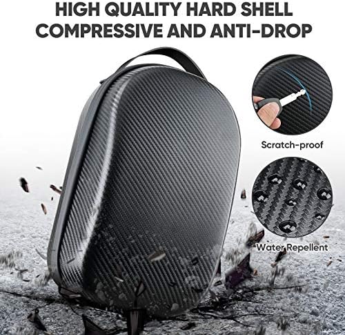 sarlar Carrying Case for Meta Quest 3S/Quest 3/Quest 2 VR Headset, Controller, Original Head Strap, Carbon Fiber Hard Shell Pouch with Lightweight Portable Protection for Travel Storage - Image 4