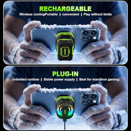 Cell Phone Cooler for Gaming, Magnetic Portable Rechargeable Battery Mobile Phones Radiator with RGB Lights for iPhone Series, iPad Pro, Tablet, TikTok Live - Image 4