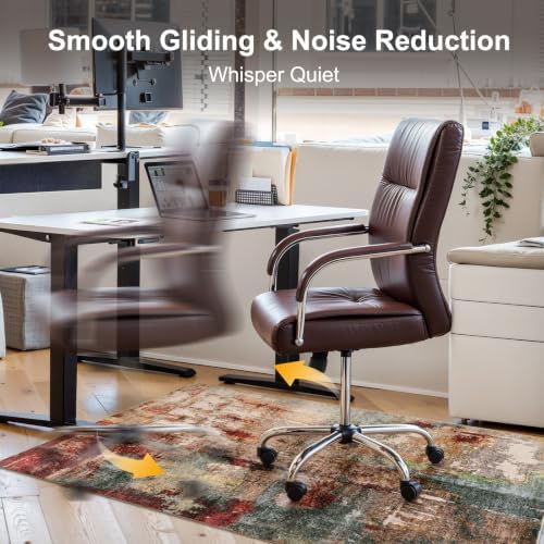 Anidaroel Office Chair Mat for Hardwood Floor, 48"x60" Under Desk Chair Rug for Rolling Chair, Anti-Slip Computer Chair Mat, Low Pile Carpets Floor Rug for Home Office Gaming Room - Image 4