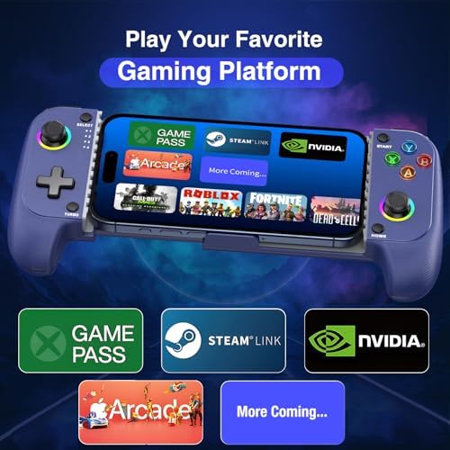NealGamefy Phone Controller for iPhone/Android - Mobile Gaming Controller with Hall Effect Joystick, Phone Case Support,Turbo Function, Dual Vibration- Phone Controller Compatible with More Games - Image 2