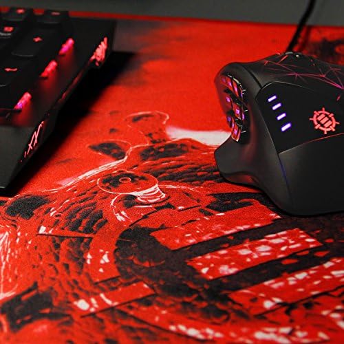 ENHANCE Extended Large Gaming Mouse Pad - XL Mouse Mat (31.5" x 13.75") Anti-Fray Stitching for Professional eSports with Low-Friction Tracking Surface and Non-Slip Backing - Red - Image 5