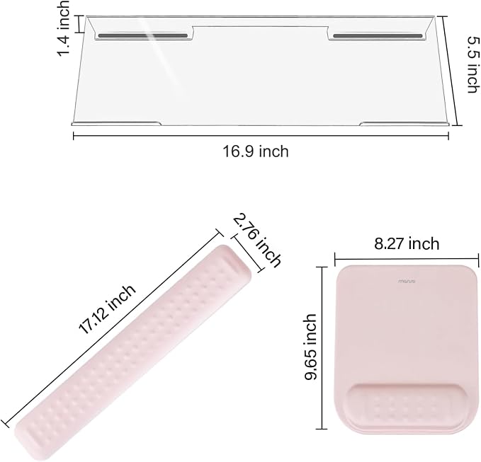 MOSISO Keyboard Stand&Wrist Rest Support for Keyboard &Mouse Pad Set - Image 6