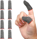 10 Pack Black Finger Sleeve for Gaming, Thumb Covers, Dedales Gamer Profesionales Thumb Sleeves Mobile Gaming Call of Duty Mobile PUBG Mobile Games Finger Covers, Mobile Gaming Accessories by ENPOINT
