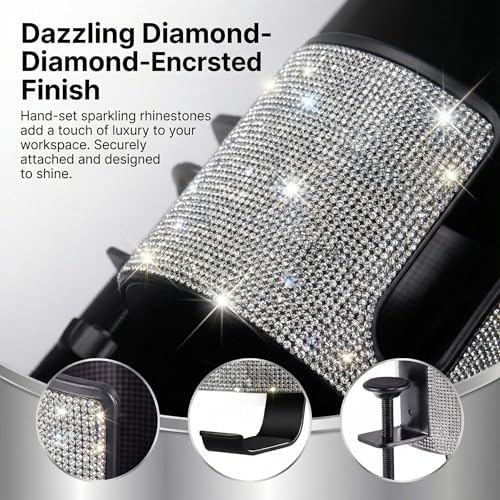 2-in-1 Desk Cup Holder with Headphone Hanger (Bling Bling) - Image 3