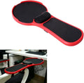 Ergonomic Adjustable Chair Arm Rest Mouse Pad with Wrist Cushion,Mouse Extension Platform Tray with Anti-Fall Baffle, Chair Attachment Arm Support with Straps (Red) by Pxoerzy