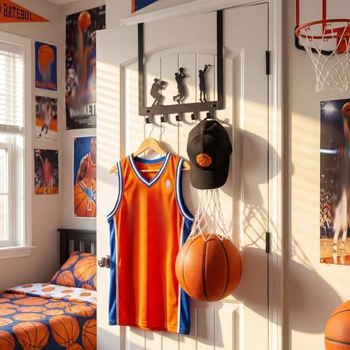 Reallnaive Basketball Room Decor Over The Door Hooks for Sport Lovers Gift - Image 4