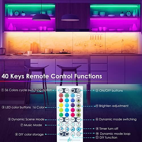 maylit 8 PCS 3.3FT Smart RGB Under Cabinet Lights Kit - Image 4