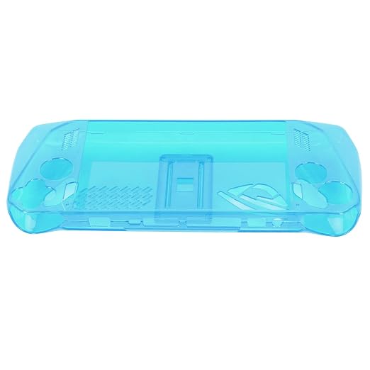 Clear Shockproof TPU Protective Case for ROG Ally Handheld 2023, Transparent Game Console Cover with Foldable Stand and Non - Slip Grip for Gaming Comfort (Transparent Blue) - Image 6