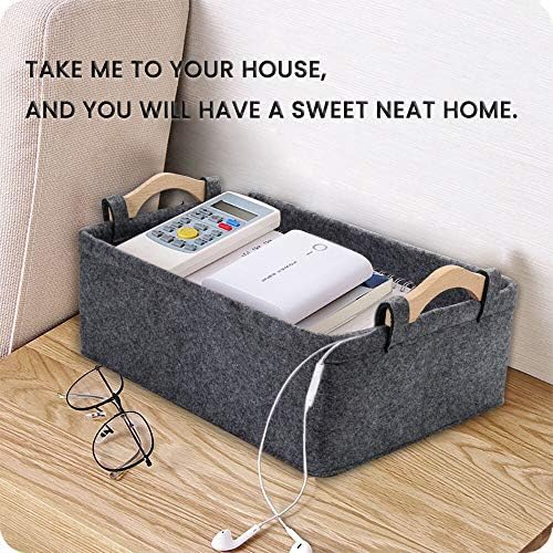 Small Baskets Small Storage Baskets Bin Narrow Storage Basket for Towels Dog Cat Toys Clothes Blankets Office Supplies Dippers Baby Toys Storage Basket Light Gray - Image 2