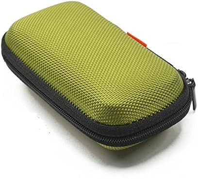 Green Rectangle Small EVA Case, Lightweight Hard Shell Zipper Pouch by GLCON