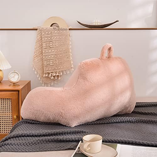 A Nice Night Pink Reading Pillow, 18.5" Bed Wedge Pillows with Arms - Image 4