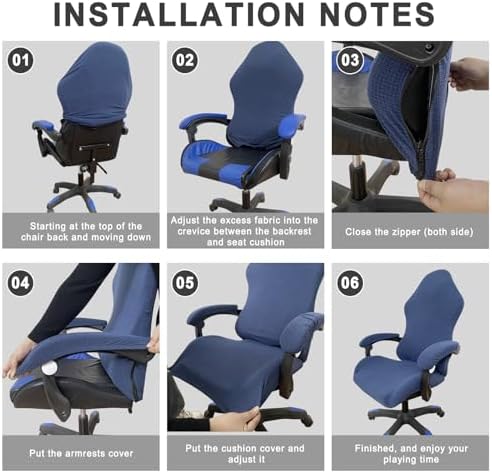 Gaming Chair Cover Game Chair Cover for Reclining Rotating Chair,Light Gray | Waterproof, Cat Scratch Proof, Stretch with Amrest, Breathable, Anti-Scratch, Pet-Resistant,For Tall High Back Chairs - Image 7