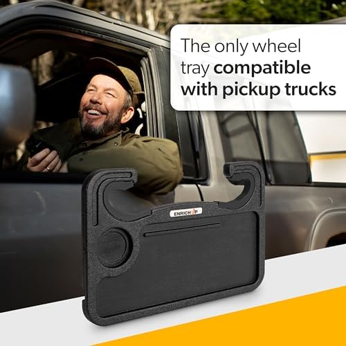 ENRICH UP 2-in-1 Steering Wheel Tray Table & Car Desk, Black Limited - Image 3