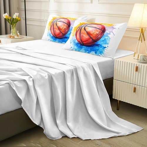 5 Pieces Basketball Comforter Set Boys,Full Comforter Bedding Set for Teens,Boys Full Comforter Sets,Basketball Bedding Twin,Sports Comforter Full 5Pcs - Image 6