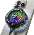 Phone Cooling Fan, Magnetic Radiator with RGB Lights,for Mobile Games and Live Streaming, Universal Compatibility for Android/iPhone/iPad, Large-Area Conduction Cooling (Cooler 2 Black) by COOBILE