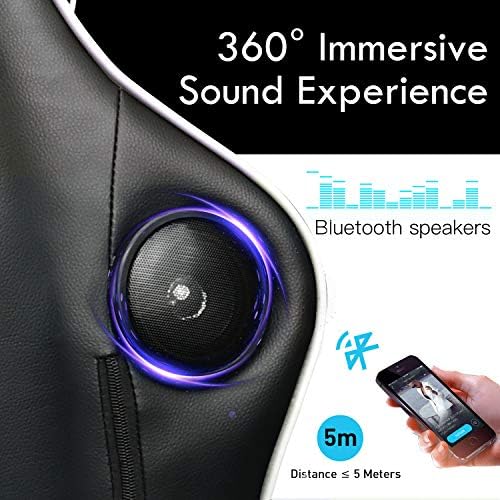 GTPLAYER Gaming Chair with Footrest Speakers Video Game Chair Bluetooth Music Heavy Duty Ergonomic Computer Office Desk Chair - Image 3