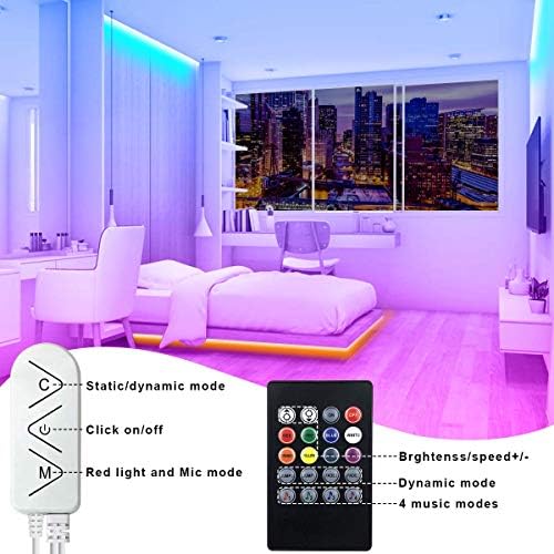 LED Strip Lights 32.8ft, Multicolor RGB LED Light Strips, 5050 LED Tape Lights, Music Sync Color Changing+Remote Control +APP Controlled LED Strip Lights for Bedroom Party Christmas Decoration - Image 2