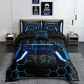 ROWADALO 6 Pieces Gaming Bedding Set for Boys Gamer Comforter Set Full Size,Game Controller Comforter for Boys Kids Teen 3D Gamepad Microfiber Bedding Sets 6 Pieces Bed in A Bag Sets-H50022,Full by ROWADALO