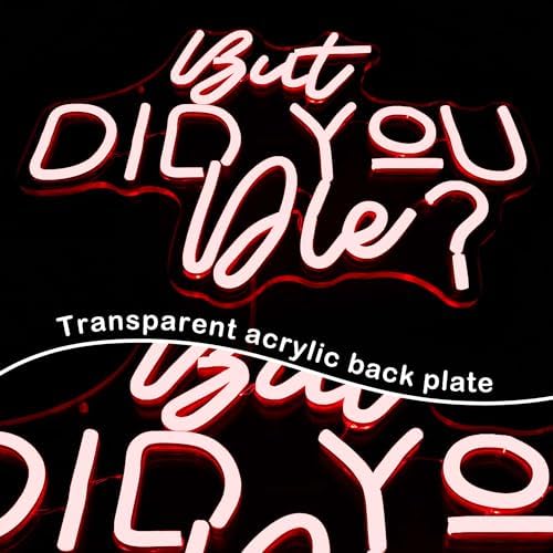 But Did You Die Neon Sign Dimmable Neon Led Sign for Bedroom Wall Light Red Neon Light Up Sign for Wall Decor Man Cave Home Decor Office Gym Living Room Decor Birthday Gifts - Image 7