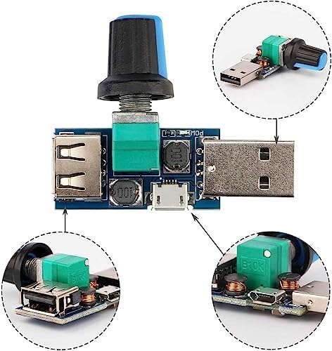 Gebildet 3pcs USB to 3pin/4pin PWM 5V USB Sleeve Fan Power Adapter Cable with USB Fan Governor Speed Control Knob ON/Off Switch - Image 3