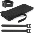 Nettbe Reusable Cable Ties, 60 PCS 8 Inches Adjustable Cord Straps Wire Organizer Cord Wrap and Hook Loop Cable Management by Nettbe