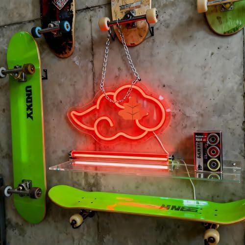 Red Cloud LED Neon Sign Wall Decor, Anime Style Decor USB Dimmable Night Light with Brightness Memory, Gaming Neon Sign, Led Sign for Bedroom, Game Room Decor, Man Cave Decor, Gift for Teens Boys 12"x7" - Image 7