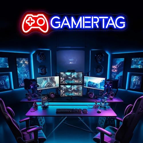 Custom Gamer Neon Sign for Game Room Wall Decor Personalized Game Led Neon Sign Customizable Gamer Tag Sign Gaming Wall Art Gaming Led Light Gift For Boyfriend Father's Day Gift for Dad Boyfriend Gamer - Image 2