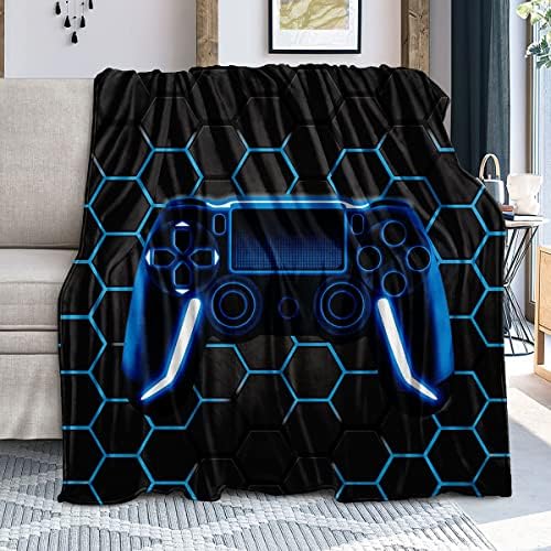 Boys Throw Blanket Twin,Gamer Blanket Teenage Boys Gifts Ideas for Bedroom Decor Kids Teens Blanket Super Soft Fleece for Bedding Couch (MT-A22, 80’’x60) - Image 2