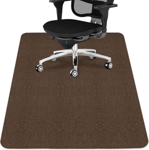 Sycoodeal Office Chair Mat for Hardwood Floor,Office Chair Mat for Tile Floor,Large Floor Protector Rug,Computer Gaming Mat,Easy to Clean,Anti-Slip,Coffee(48"x36") by SYCOODEAL