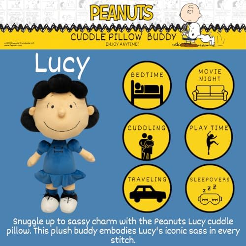 Peanuts Lucy Bedding Super Soft Plush Decorative Throw Cuddle Pillow, (Officially Licensed Product) By Franco Collectibles - Image 2
