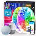 DAYBETTER Smart WiFi Led Lights 100ft - Led Strip Lights Work with Alexa and Google Assistant RGB Strip Lighting Music Sync Color Changing with App Voice Remote Control for Room Bedroom Decor 50ft*2 by DAYBETTER