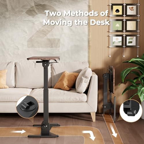JOY worker Foldable Portable Laptop Desk, 180° Tilt Overbed Bedside Table - Image 6
