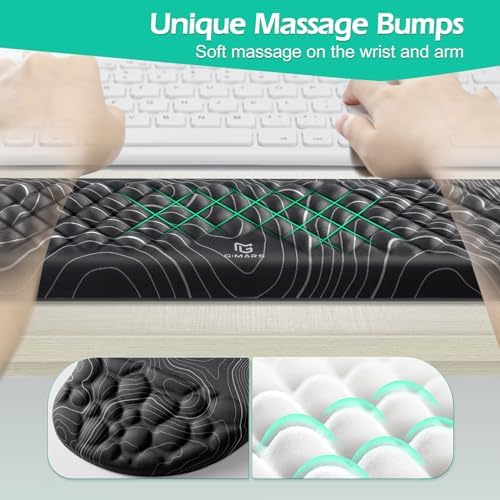 Gimars Upgrade Ergonomic Ultra-Soft Foam Keyboard Mouse Pad Wrist Rest Set, Smooth &Enlarge Wrist Support for Pain Relief, Computer, Laptop, Mac, Gaming, Office - Image 3