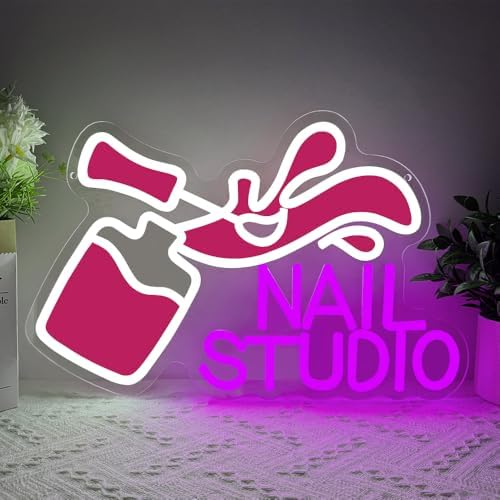 Nails Neon Signs for Wall Decor,Nail Studio Neon Sign for Business Store Art Wall,Beauty Room,Salon,BedRoom,Nail tech Decor Gifts - Image 3