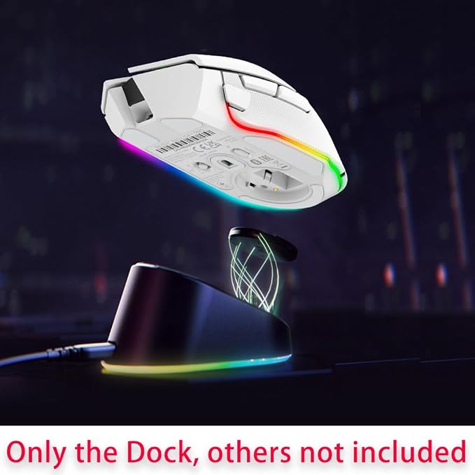 HUYUN Mouse Charging Dock for Razer Basilisk V3 Pro, Naga V2 Pro, Anti-Slip Base and Charging Dock Disc - Image 2